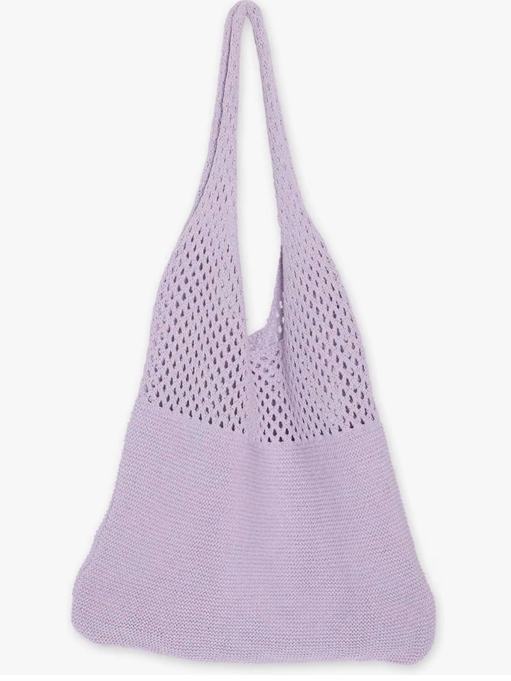 O.   Hadley Wren Lavender Knit Market Beach Tote Bag